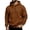 02# Coffee, variant on Qwertyu Fleece Hoodie for Men Casual Fashionable Long Sleeved Drawstring Hooded Sweatshirts Fall Winter Athletic Workout Pullover Sweatshirts with Pocket Camel 3XL