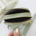 thumbnail image 2 of Bolso de pecho informal bandolera de dama de moda Color sólido para niñas adolescentes (Verde), 2 of 8
