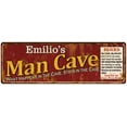 thumbnail image 1 of Emilio's Man Cave Rules Red Metal Sign Gift 6x18 106180004279, 1 of 1