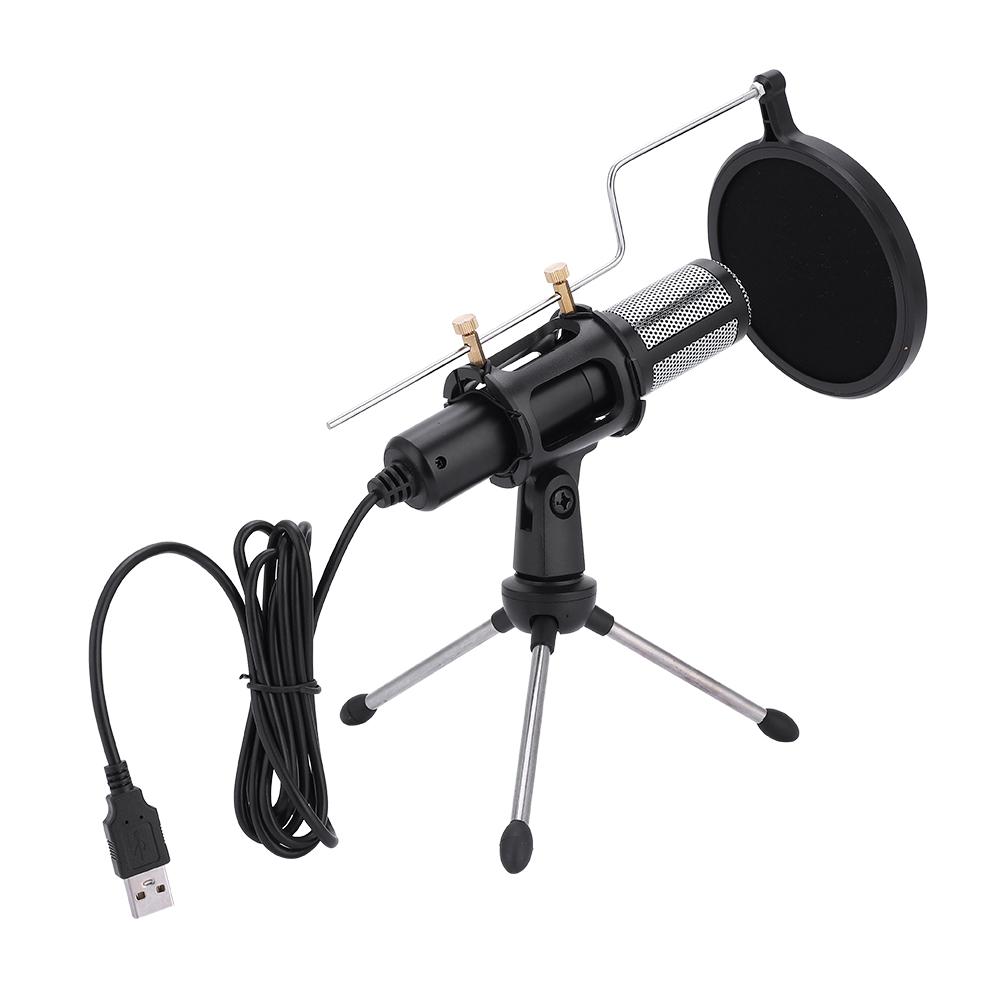 Mgaxyff Condenser Microphone,USB Plug Condenser Microphone with Tripod