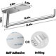 thumbnail image 3 of Soporte para toallas de papel debajo del gabinete de cocina, soporte para toallas de papel autoadhesivo o perforador, se pega en la pared para gabinetes de baño de cocina, acero inoxidable SUS304, pla, 3 of 5
