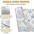 thumbnail image 4 of Summer Linen Placemats Set of 4 Nautical Coastal Theme Washable Non-Slip Heat Resistant Table Place Mat 12×18 Inch Ocean Beach Blue Grey Coral Starfish Place Mats for Kitchen Dining Table, 4 of 6