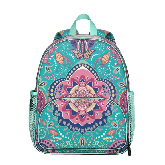 Rustic Ergonomic Backpack - Waterproof Vintage Print School Bag with Durable Double Zipper