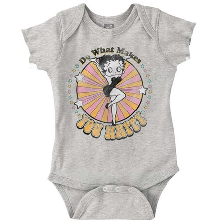 

Retro Betty Boop What Makes You Happy Bodysuit Jumper Girls Infant Baby Brisco Brands 12M