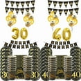 thumbnail image 2 of 30th 40th 50th 60th birthday decorations Number Balloons Birthday Hanging Banner Flags for Adult 30th Anniversary Supplies, 2 of 10