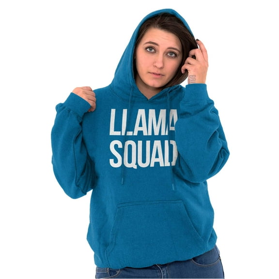 Llama Squad Save The Drama Alpaca BFF Hoodie Sweatshirt Women Brisco Brands 2X