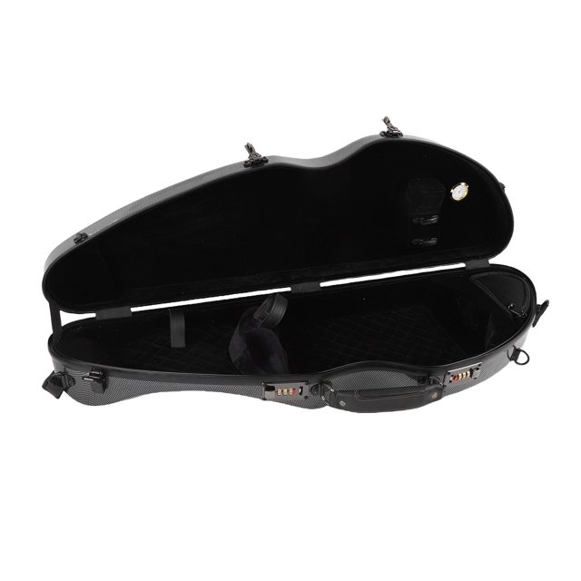 Full Size Violin Case Bag, Portable Carbon Fiber Rugged 4/4 Violin Case Stylish Black Color for Home