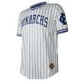 thumbnail image 2 of Men's Stitches White Kansas City Monarchs V-Neck Jersey, 2 of 3