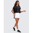 thumbnail image 3 of CRZ YOGA Women's Pima Cotton Workout Short Sleeve Shirts Loose Athletic Crop Tops Casual T-Shirt, 3 of 5