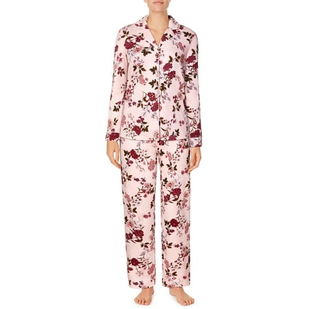 

Clair De Lune Long Sleeve Collared Floral Pajamas (Women s) 2 Piece Set