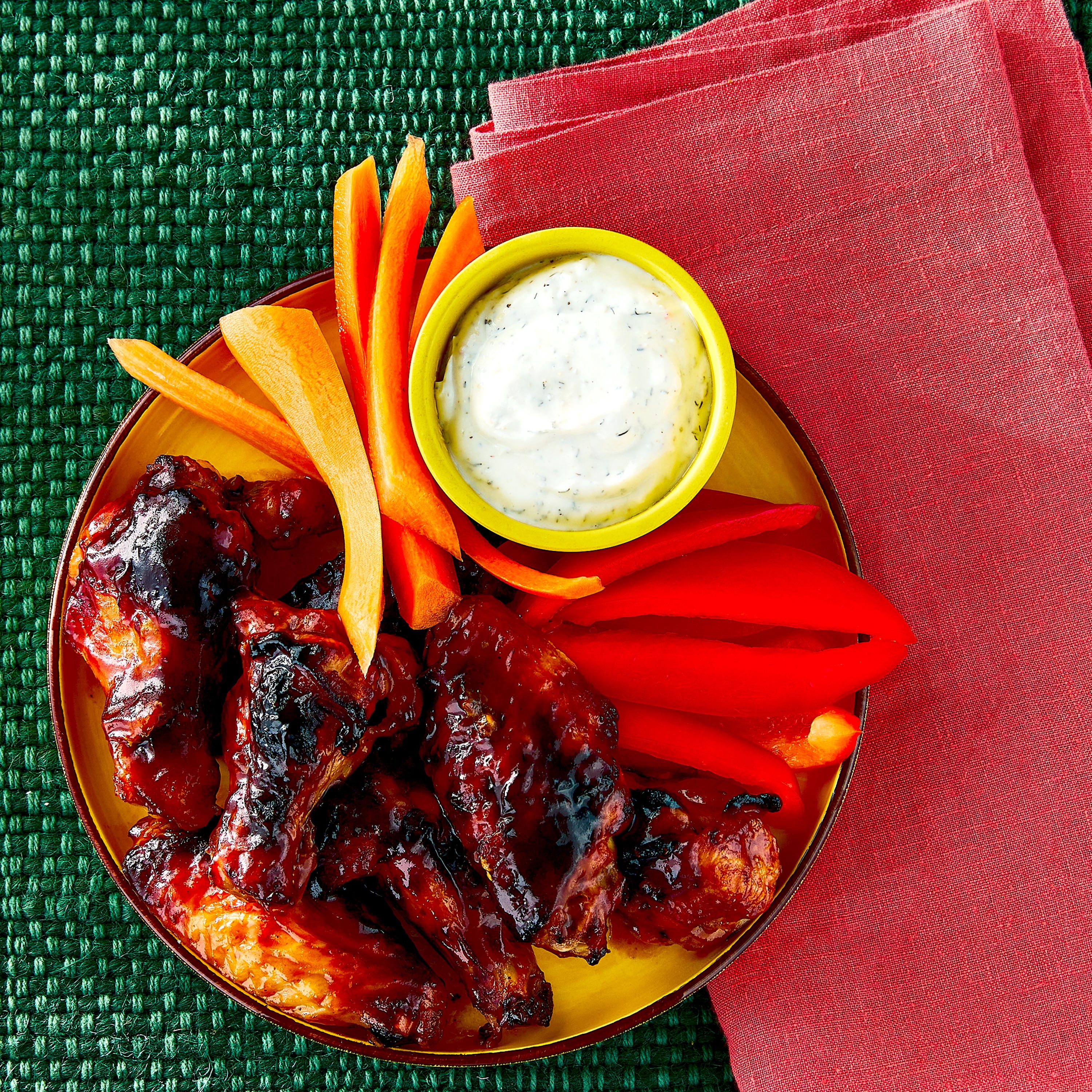 (6 pack) Great Value Honey BBQ Wing Sauce, 12 fl oz