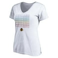 thumbnail image 2 of Women's White Chicago Blackhawks City Pride V-Neck T-Shirt, 2 of 3