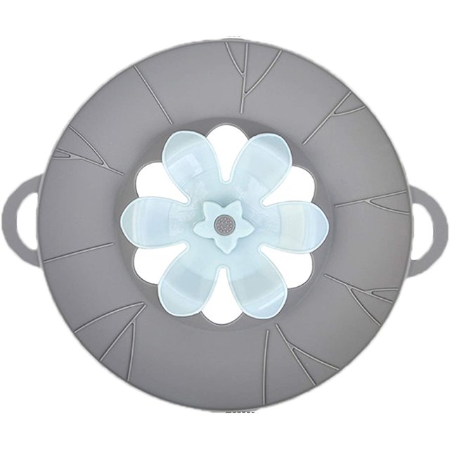 Tapa de maceta a prueba de derrames tipo flor, gris pequeña Zhivalor WRMH-1182-1