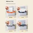 thumbnail image 6 of Wipes Dispenser, Holder Storage Box With Cover For Storing And Dispensing Wipes, Easy Open & Close Keep Wipes Fresh and Clean for Home Office Kitchen, 6 of 6