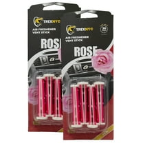 TrexNYC Car Air Fresheners Vent Sticks, Essential Car Odor Eliminator, For Long Lasting Fragrance up to 30 days, Rose, 2 Packs