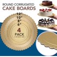 thumbnail image 2 of 4 Pack Cake Boards Golden Round Cake Circles 6, 8, 10, 12 Inch Cake Base Cardboard, 1 of Each Size Set for Baking Cake, Gold, 2 of 7