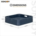 thumbnail image 5 of Floating Pool Tray Floating Serving Tray Table & Bar - Pool Floats for Adults, Spas, & Pool Parties - Floating Tray for Pool Serving Drinks, Sunjoy Floating Brunch 24x24'' Food on The Water -Navy, 5 of 9