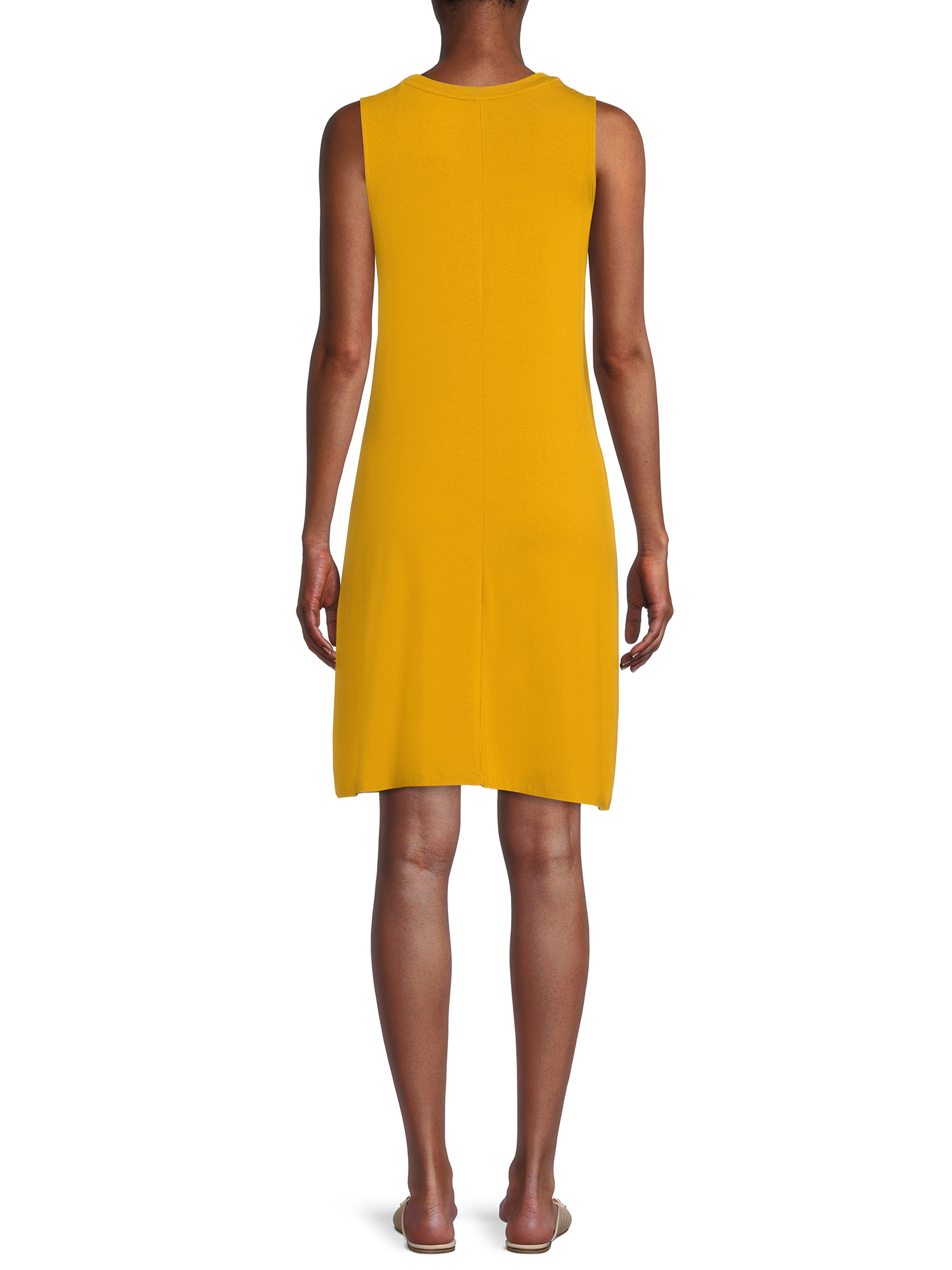 Time and Tru Women's Sleeveless Knit Swing Dress, Sizes XS-XXXL
