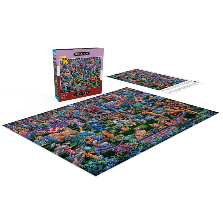 Buffalo Games 1000-Piece Dowdle Dog Show Interlocking Jigsaw