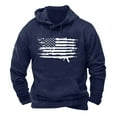 thumbnail image 2 of Xysaqa Men's Novelty Hoodies American Flag Graphic Vintage Printed Pullover Tops Fall Winter Sport Hooded Sweatshirt with Pocket M-3XL, 2 of 3
