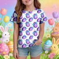thumbnail image 2 of mgoYE 4t Girl Clothes Tshirt Girl Tshirts Easter Shirts for Girl: Happy Easter Shirts Bunny Shirt Cute Rabbit Graphic Tshirt Casual Short Sleeve Tee Tops(Purple,4-5 Years), 2 of 6