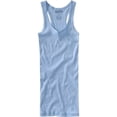 thumbnail image 1 of Aeropostale - Camiseta de tirantes para dormir con pijama acanalado sólido para mujer, azul, grande, 1 of 1