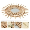 thumbnail image 6 of BESTOYARD Hand Woven Rattan Mirror Khaki Minimalist Wall Decor for Home 1Pc, 6 of 7