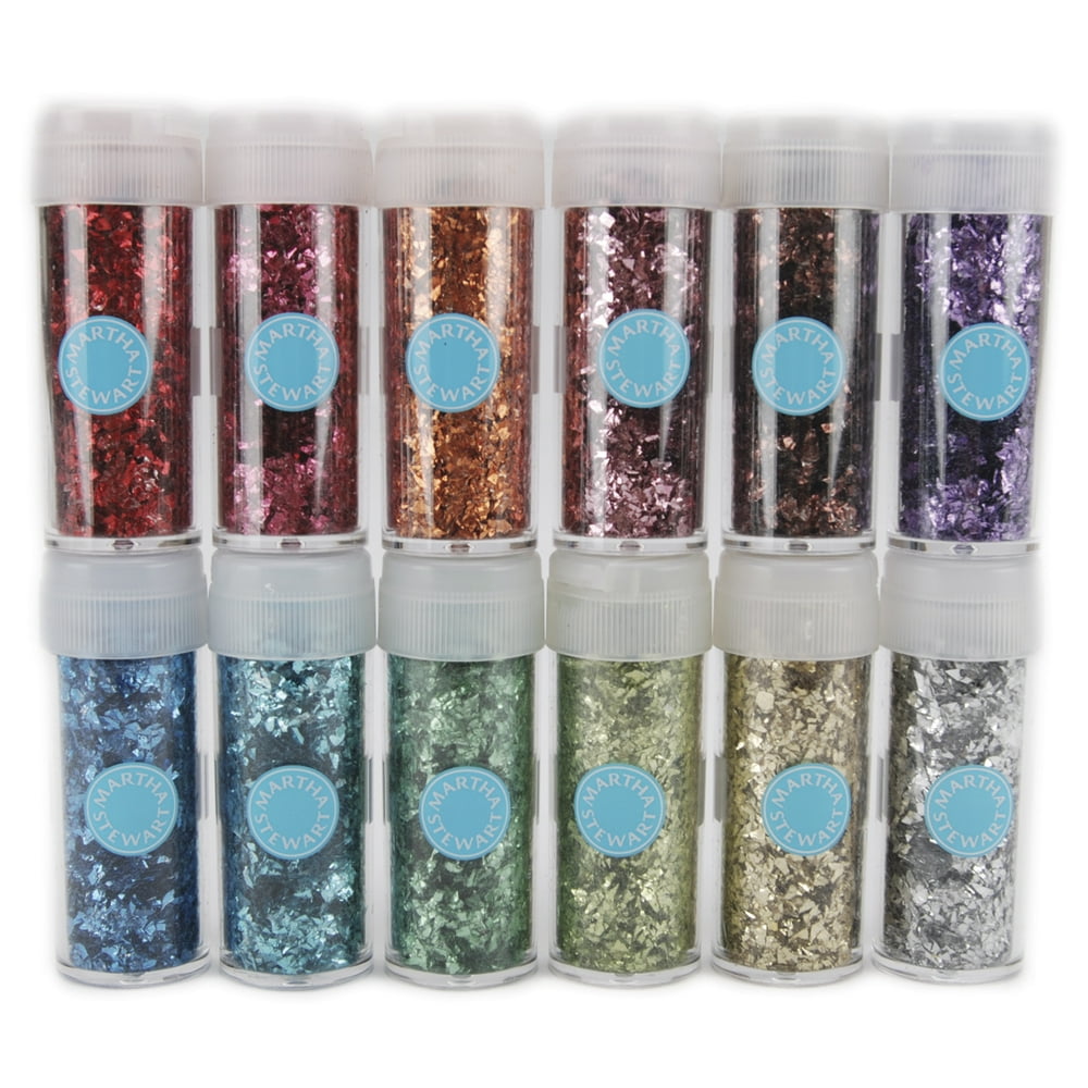 Martha Stewart Glitter .14oz 12/Pkg-Vintage Leaf, Pk 1, Martha Stewart
