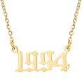 thumbnail image 1 of Collier Pendentif en Acier Inoxydable Or/argent Année de Naissance, 1 of 5
