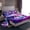 Teal Purple Pink, variant on Castle Fairy Silver Cyberpunk Gamepads Twin Sheet Sets,Video Game Bedding