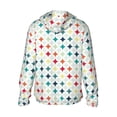 thumbnail image 3 of Balery Colorful Geometric Men's Women's UPF 50+ Sun Protection Lightweight Hoodie Performance Long Sleeve Shirt for Fishing Running-X-Large, 3 of 9