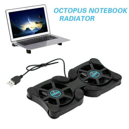 Jeobest 1PC Laptop Cooling Pad - Notebook Radiator Pad - Foldable USB Laptop Cooling Pads With Double Fans Mini Octopus Notebook Cooler Cooling Pad For 7-15 Inch Notebook Laptop