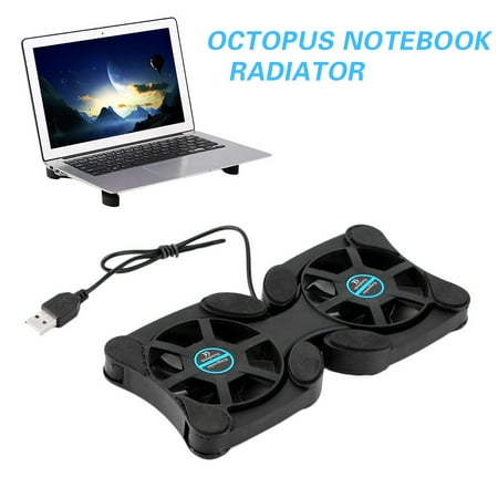 - Jeobest 1PC Laptop Cooling Pad - Notebook Radiator Pad - Foldable USB Laptop Cooling Pads With Double Fans Mini Octopus Notebook Cooler Cooling Pad For 7-15 Inch Notebook Laptop MZ