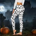 thumbnail image 2 of Halloween Leggings For Women Skeleton Print High Waist 4-Way Stretch Casual Running Workout Leggings, 2 of 4