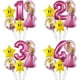 thumbnail image 2 of Juego de globos con números de la princesa Peach de Disney, globos de aluminio, suministros para fiesta de cumpleaños, globos de Peach, decoración para baby shower, 2 of 5
