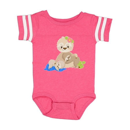 

Inktastic Sloth Mom with 2 Sleeping Baby Sloths Gift Baby Boy or Baby Girl Bodysuit
