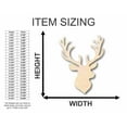 thumbnail image 2 of Unfinished Wood Stag Antler Shape - Animal - Craft - up to 46" DIY 16" / 1/8", 2 of 3