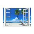 thumbnail image 2 of Canvas Print Wall Art Window Palm Tree View Nature Photography Realism Scenic Landscape Colorful Multicolor for Home Decor Ready to Hang, 2 of 18
