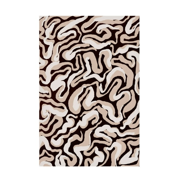 Canvas Wall Art - Treechild 'White Beige Pattern' Wall Art for Living Room, Bedroom, or Office D?cor by Trademark Fine Art - 12 x 19 Inches