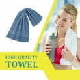 thumbnail image 3 of Cotton Sports Towel Solid Color Rectangular Replacement Water Absorbent Running Bodybuilding Towel Washcloth Accessories, 3 of 10