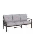 thumbnail image 7 of KIOOTTO 70 Inch 3-Seater Patio Sofa, All-Weather Khaki Metal Outdoor Couch with Gray Cushions, Sectional-Style Seating for Garden, Backyard, 7 of 7