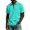 Turquoise&04#0810U, variant on Fabrcox Mens Polo Shirts Short Sleeve Quarter Zip Collared Shirt Men Regular Fit Solid Color Sports Casual Office Mens Golf Shirt with Pockets XXXL