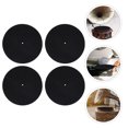thumbnail image 1 of OULII 4pcs Vinyl Record Protective Mat Felt AntiStatic Pad for Turntable Disc Player Black, 1 of 8