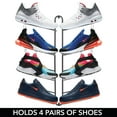 mDesign Modern Metal Shoe Display & Storage Rack, 4 Tier, Wall Mount ...