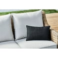 thumbnail image 4 of Better Homes & Gardens Hermosa Outdoor Decorative Throw Pillow, 13" x 19", Black, 1 Pillow, 4 of 7