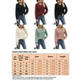 thumbnail image 3 of Fashnice Tee-Shirt Femme Manches Longues Tunique Blouse Ample Travail Vert Foncé 2TG, 3 of 3