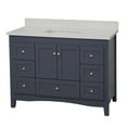 thumbnail image 2 of Abbey 48" Bathroom Vanity with Marine Gray Cabinet and Quartz Top, 2 of 7