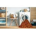 thumbnail image 2 of Ahgly Company Tapis Rond Lavable en Machine Intérieur Transitionnel Orange Rouge Orange, 3 Pieds Rond, 2 of 7