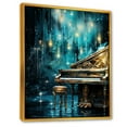 thumbnail image 2 of Designart "Surreal Sonata On The Blue Piano I" Music Floater Framed Wall Decor, 2 of 5