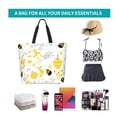 thumbnail image 6 of ZICANCN Funny Bees Watercolor Flowers Tote Bag, Grocery Bags Reusable Shopping Bags with Handles Durable Foldable Washable for Women Men, 6 of 8